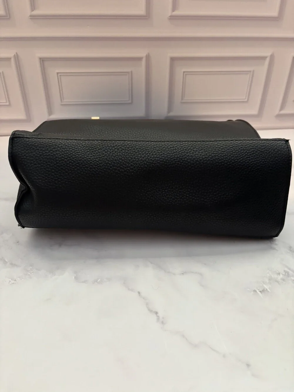 ALDO BLACK HANDBAG PURSE PATCHES EUROLINE-98 REMOVABLE CROSSBODY CHAIN